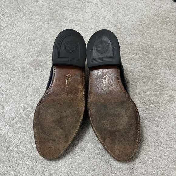 Vintage 70s Men's Florsheim Imperial Black Leather Wingtip Shoes Size  8.5 EEE - Picture 4 of 7